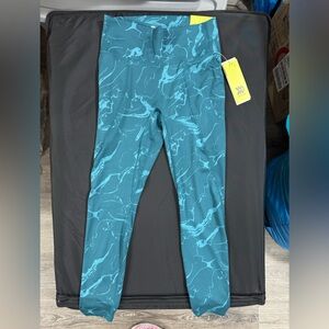 NEW All In Motion Teal Marble Print Leggings